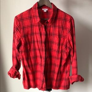 Splendid long-sleeve flannel button-down—Medium